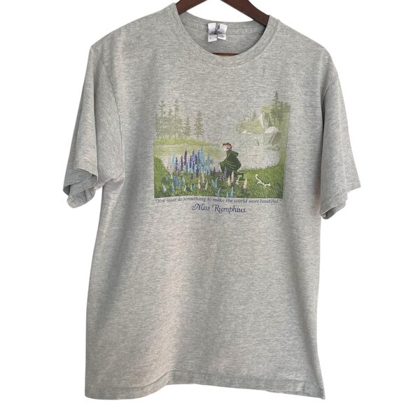 Liberty Graphics Maine Books T Shirt Large L Double Sided Miss Rumphius Burt Dow - Picture 1 of 9
